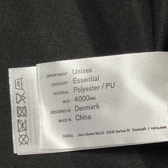 Rains Jacket Mens S/M Black Waterproof Long Jacket Hooded Lightweight Outerwear - Picture 10 of 14